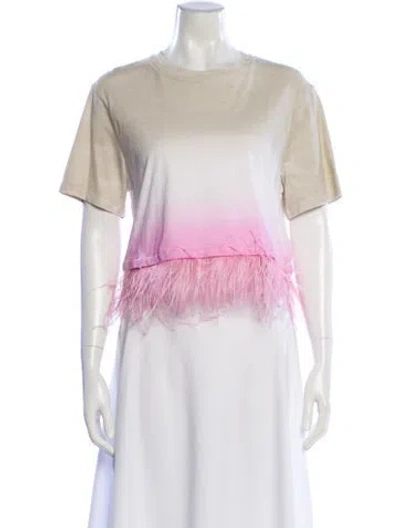 Pre-owned Opening Ceremony Tie-dye Print Crew Neck Crop Top W/ Tags In Purple