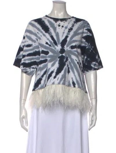 Pre-owned Opening Ceremony Tie-dye Print Crew Neck T-shirt In Blue