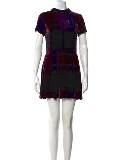 Pre-owned Opening Ceremony Tie-dye Print Mini Dress In Blue