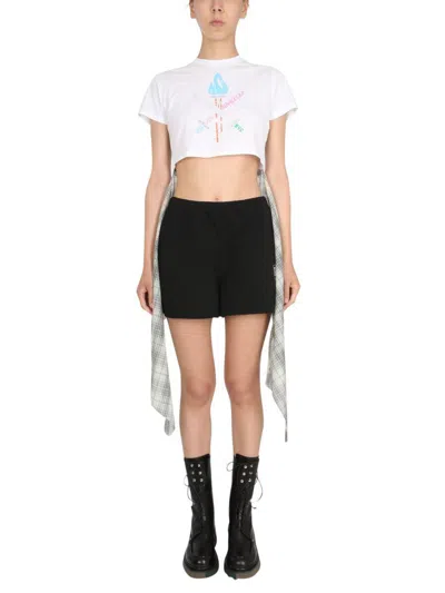 Opening Ceremony Cropped Logo-print T-shirt In White