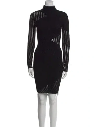 Pre-owned Opening Ceremony Turtleneck Midi Length Dress In Black