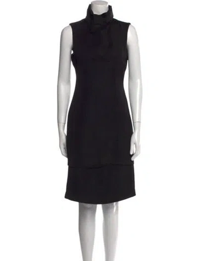 Pre-owned Opening Ceremony Turtleneck Midi Length Dress In Black