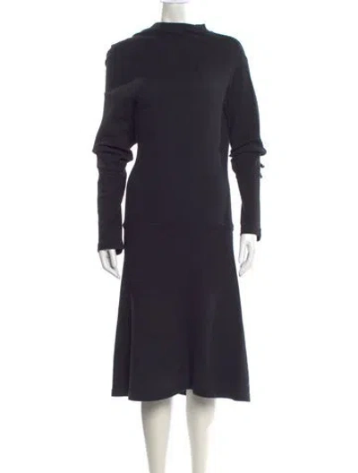 Pre-owned Opening Ceremony Turtleneck Midi Length Dress In Blue