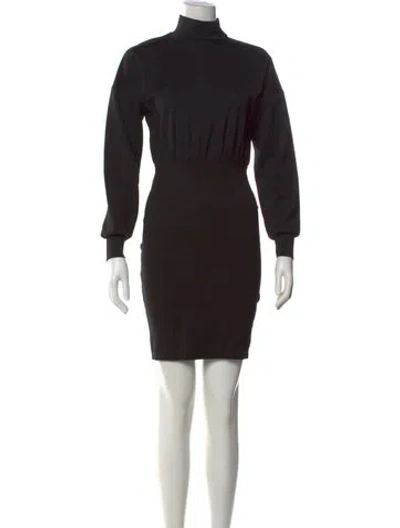 Pre-owned Opening Ceremony Turtleneck Mini Dress In Black