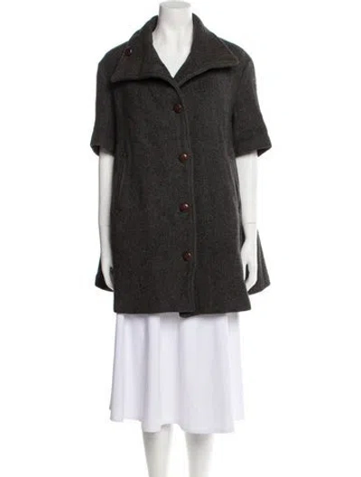 Pre-owned Opening Ceremony Tweed Pattern Coat In Gray