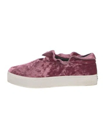 Pre-owned Opening Ceremony Velvet Printed Sneakers In Pink