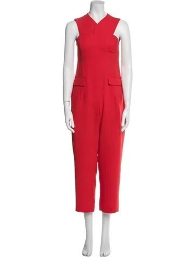Pre-owned Opening Ceremony V-neck Jumpsuit In Red