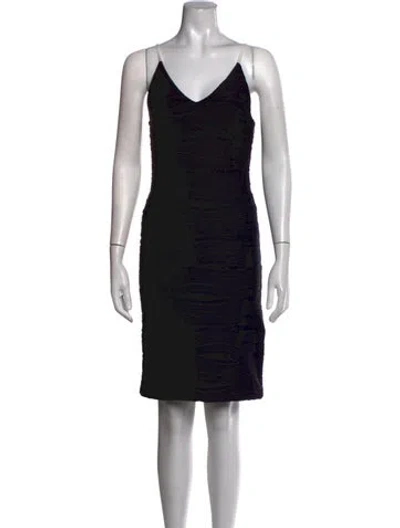 Pre-owned Opening Ceremony V-neck Knee-length Dress In Black