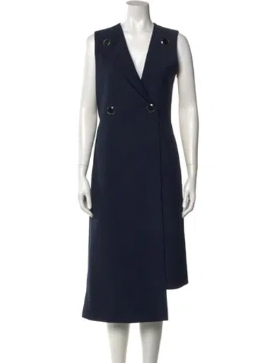 Pre-owned Opening Ceremony V-neck Long Dress In Blue