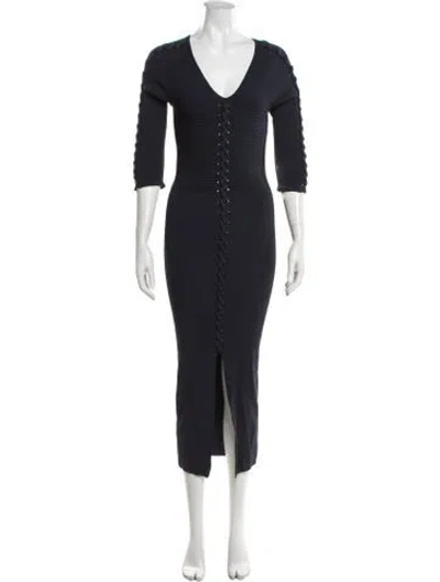 Pre-owned Opening Ceremony V-neck Long Dress In Blue
