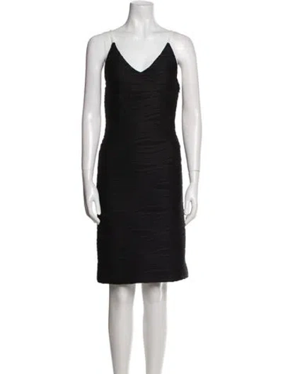 Pre-owned Opening Ceremony V-neck Mini Dress In Black