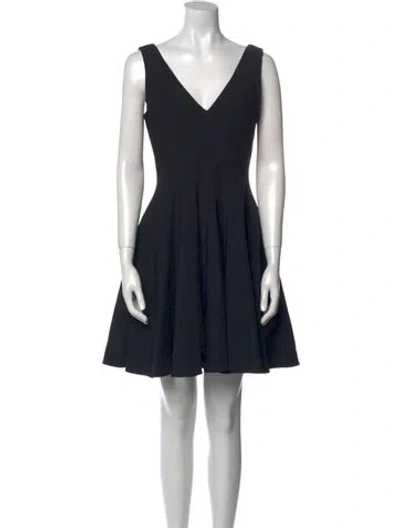 Pre-owned Opening Ceremony V-neck Mini Dress In Black