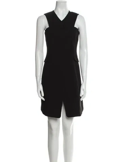 Pre-owned Opening Ceremony V-neck Mini Dress In Black