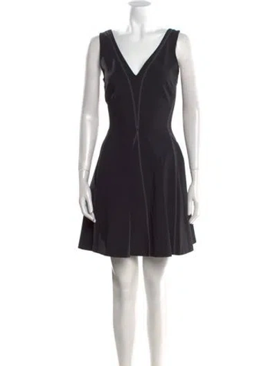 Pre-owned Opening Ceremony V-neck Mini Dress In Black