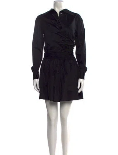 Pre-owned Opening Ceremony V-neck Mini Dress In Black