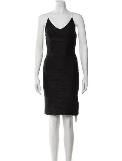 Pre-owned Opening Ceremony V-neck Mini Dress In Black