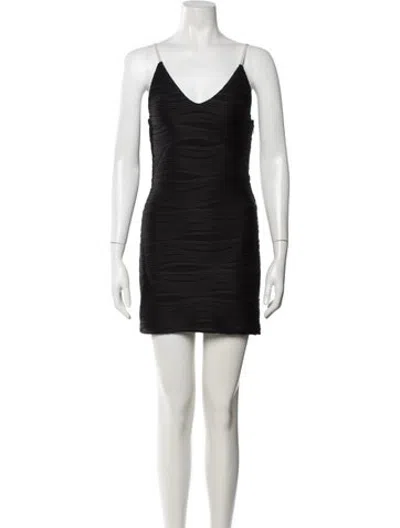 Pre-owned Opening Ceremony V-neck Mini Dress In Black