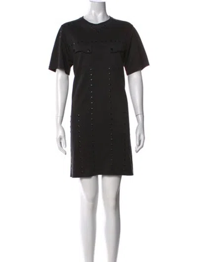 Pre-owned Opening Ceremony V-neck Mini Dress In Grey
