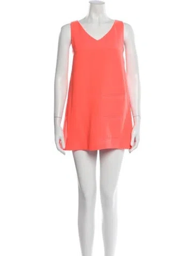 Pre-owned Opening Ceremony V-neck Mini Dress In Orange