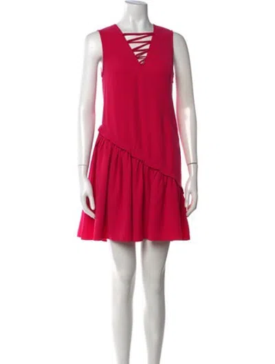 Pre-owned Opening Ceremony V-neck Mini Dress In Pink