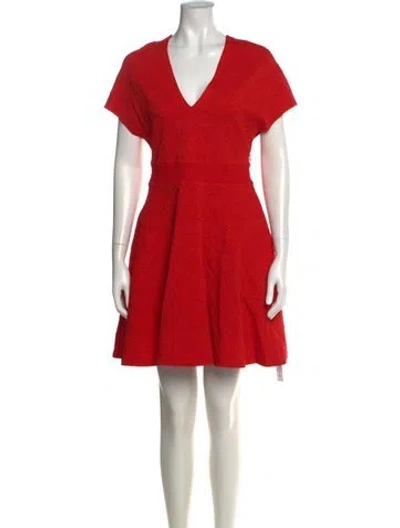 Pre-owned Opening Ceremony V-neck Mini Dress In Red