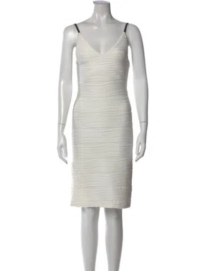 Pre-owned Opening Ceremony V-neck Mini Dress In White
