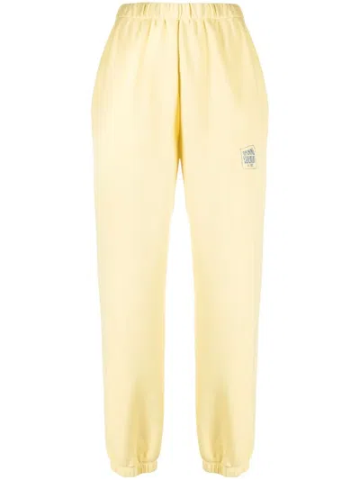 Opening Ceremony Warped Logo-print Track Pants In Yellow