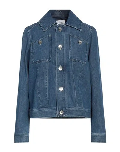 Opening Ceremony Woman Denim Outerwear Blue Size Xs Cotton, Polyester