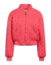 Opening Ceremony Woman Jacket Coral Size Xs Polyester, Elastane In Red