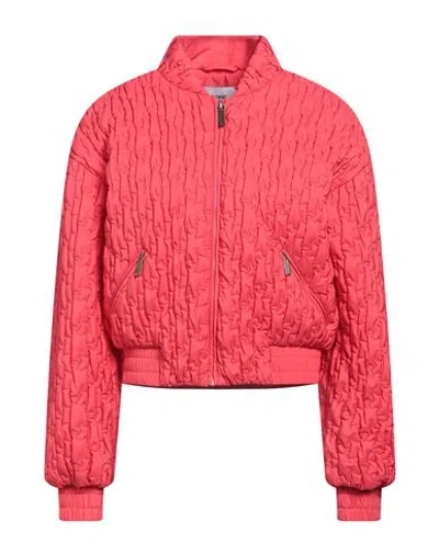 Opening Ceremony Woman Jacket Coral Size Xs Polyester, Elastane In Red