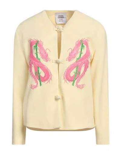 Opening Ceremony Woman Jacket Yellow Size 6 Polyester, Elastane