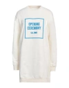 Opening Ceremony Woman Mini Dress Off White Size S Cotton, Elastane In Off White