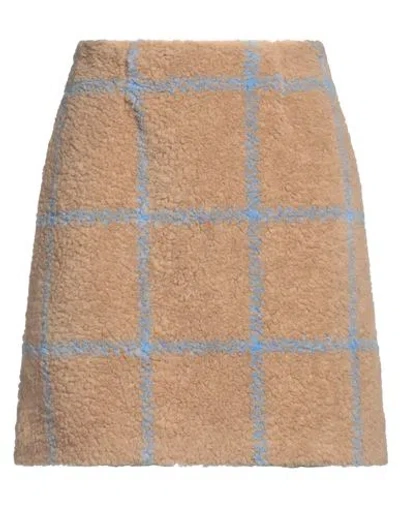 Opening Ceremony Woman Mini Skirt Beige Size M Acrylic, Polyester, Wool In Neutral