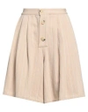Opening Ceremony Wide-leg High-waisted Shorts With Striped Pattern In Beige