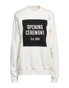 OPENING CEREMONY OPENING CEREMONY WOMAN SWEATSHIRT WHITE SIZE L COTTON, ELASTANE