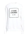 Opening Ceremony Woman Sweatshirt White Size L Cotton, Elastane In White