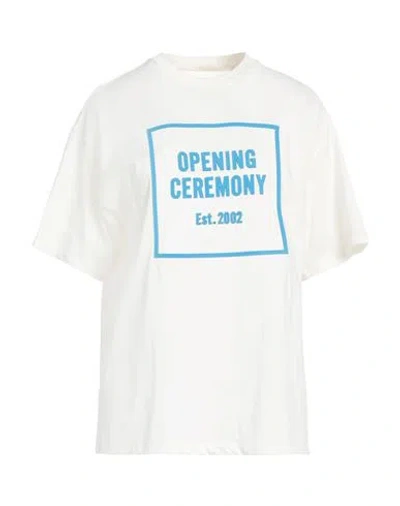 Opening Ceremony Woman T-shirt Ivory Size L Cotton In White