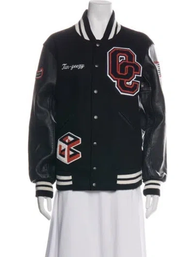 Pre-owned Opening Ceremony Wool Bomber Jacket In Black