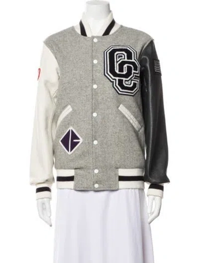 Pre-owned Opening Ceremony Wool Bomber Jacket In Grey
