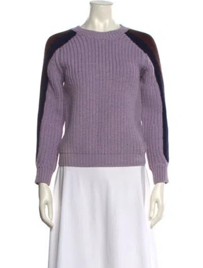 Pre-owned Opening Ceremony Wool Colorblock Pattern Sweater In Purple