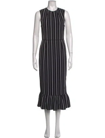 Pre-owned Opening Ceremony Wool Midi Length Dress In Black