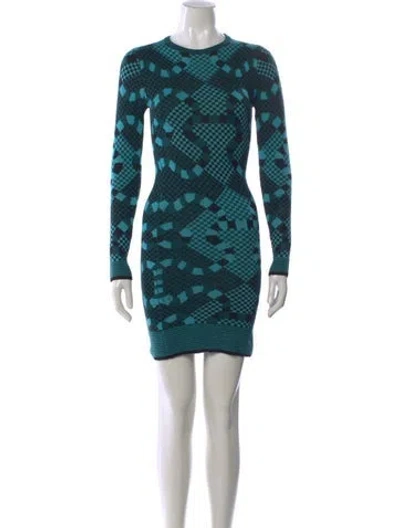Pre-owned Opening Ceremony Wool Mini Dress In Multi
