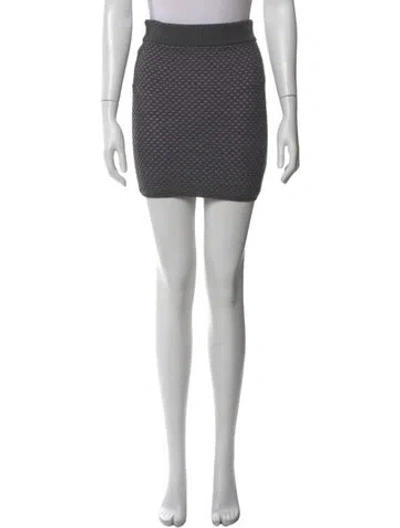 Pre-owned Opening Ceremony Wool Mini Skirt In Gray