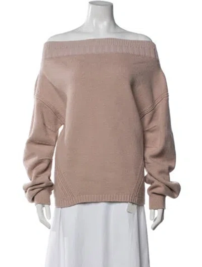 Pre-owned Opening Ceremony Wool Off-the-shoulder Sweater In Pink