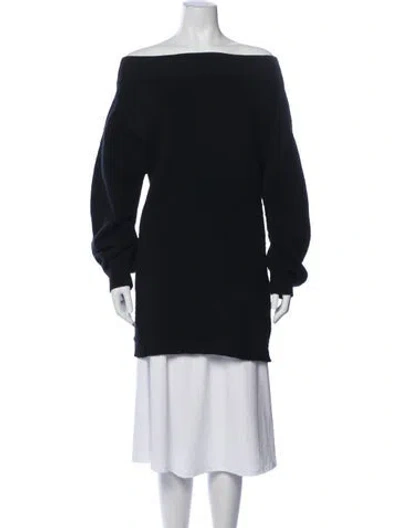 Pre-owned Opening Ceremony Wool Off-the-shoulder Tunic In Blue