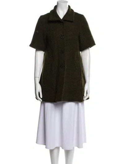 Pre-owned Opening Ceremony Wool Polka Dot Print Jacket In Green