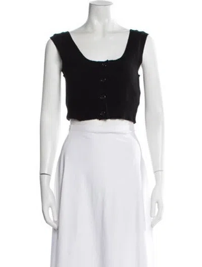 Pre-owned Opening Ceremony Wool Square Neckline Crop Top In White