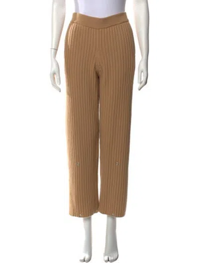 Pre-owned Opening Ceremony Wool Straight Leg Pants In Neutrals