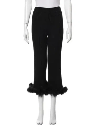 Pre-owned Opening Ceremony Wool Straight Leg Pants W/ Tags In Black