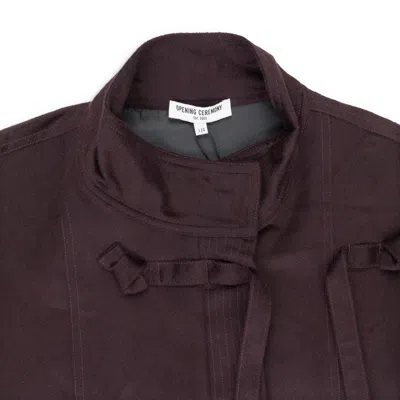 Opening Ceremony Wool Tie Knot Burgundy Jacket In Red